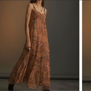 Beautiful Mauve Tulle with Sequin Dress